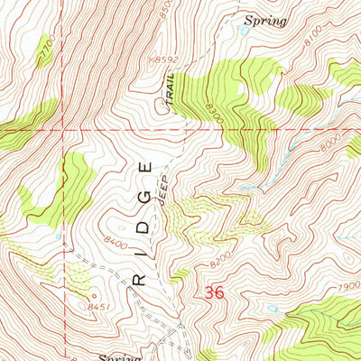 United States Geological Survey Porcupine Ridge, UT-WY (1968, 24000-Scale) digital map