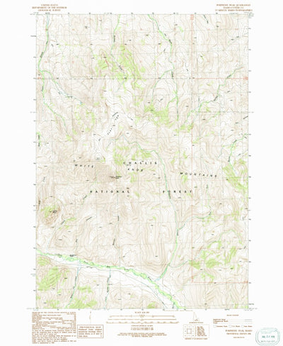 United States Geological Survey Porphyry Peak, ID (1991, 24000-Scale) digital map
