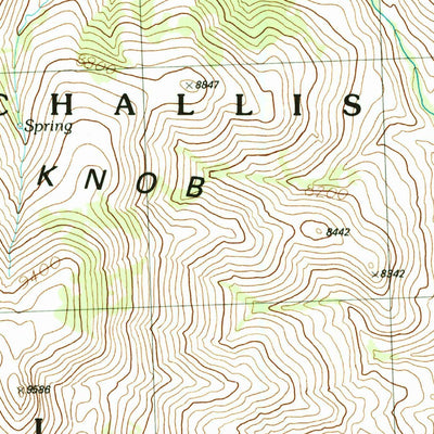United States Geological Survey Porphyry Peak, ID (1991, 24000-Scale) digital map