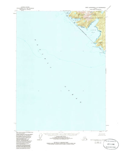 United States Geological Survey Port Alexander A-3, AK (1951, 63360-Scale) digital map