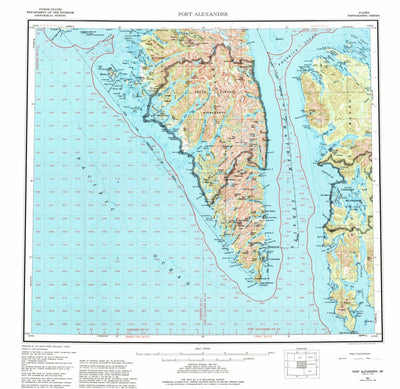 United States Geological Survey Port Alexander, AK (1951, 250000-Scale) digital map
