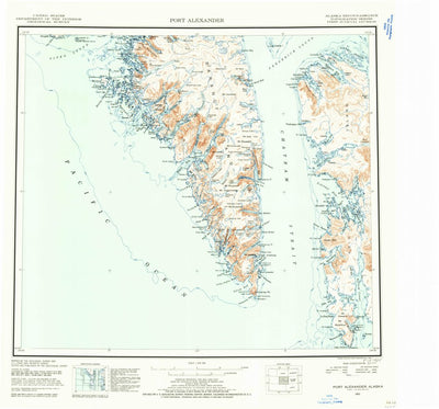 United States Geological Survey Port Alexander, AK (1952, 250000-Scale) digital map