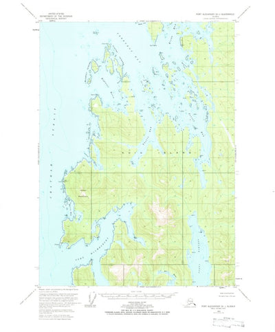 United States Geological Survey Port Alexander B-1, AK (1953, 63360-Scale) digital map