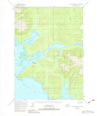United States Geological Survey Port Alexander C-1, AK (1951, 63360-Scale) digital map