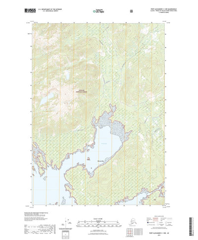 United States Geological Survey Port Alexander C-1 NW, AK (2021, 25000-Scale) digital map