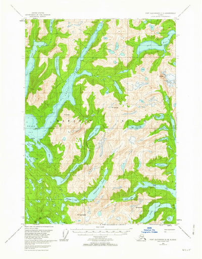 United States Geological Survey Port Alexander C-3, AK (1951, 63360-Scale) digital map