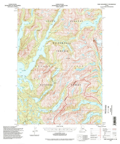 United States Geological Survey Port Alexander C-3, AK (1994, 63360-Scale) digital map