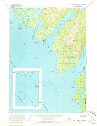 United States Geological Survey Port Alexander C-4, AK (1951, 63360-Scale) digital map