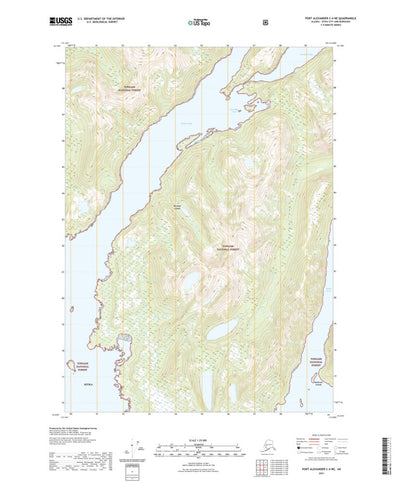 United States Geological Survey Port Alexander C-4 NE, AK (2021, 25000-Scale) digital map