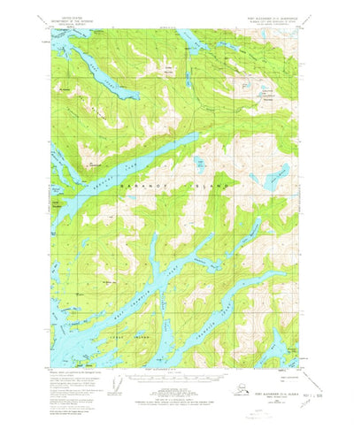 United States Geological Survey Port Alexander D-4, AK (1951, 63360-Scale) digital map