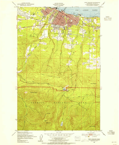 United States Geological Survey Port Angeles, WA (1950, 24000-Scale) digital map