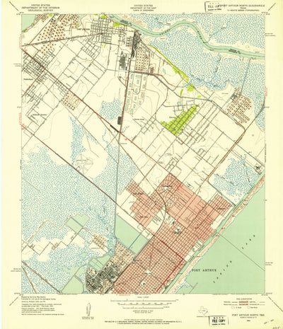 United States Geological Survey Port Arthur North, TX (1943, 24000-Scale) digital map