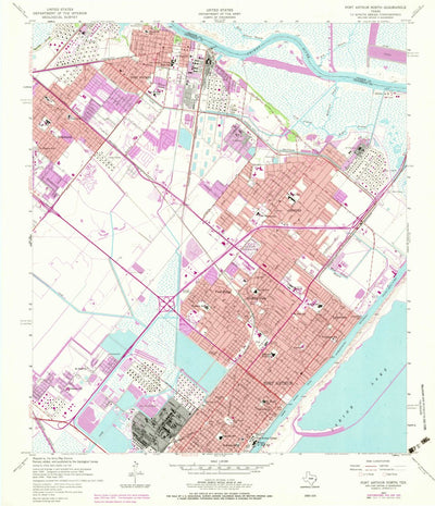 United States Geological Survey Port Arthur North, TX (1957, 24000-Scale) digital map