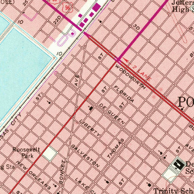 United States Geological Survey Port Arthur North, TX (1957, 24000-Scale) digital map