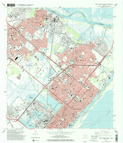 United States Geological Survey Port Arthur North, TX (1993, 24000-Scale) digital map