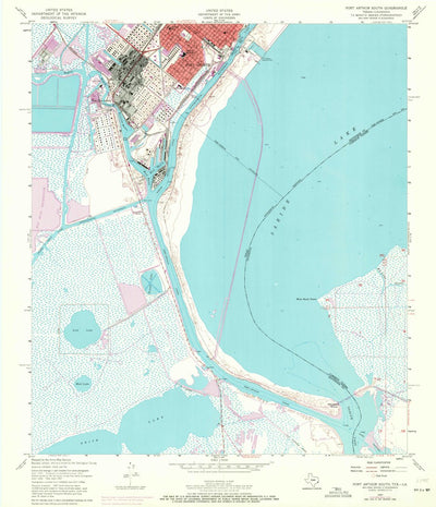 United States Geological Survey Port Arthur South, TX-LA (1957, 24000-Scale) digital map