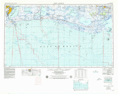 United States Geological Survey Port Arthur, TX-LA (1956, 250000-Scale) digital map