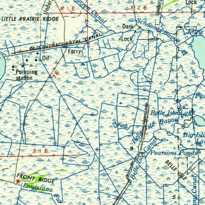 United States Geological Survey Port Arthur, TX-LA (1958, 250000-Scale) digital map