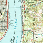 United States Geological Survey Port Byron, IL-IA (1991, 24000-Scale) digital map