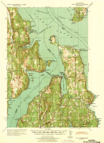 United States Geological Survey Port Gamble, WA (1940, 62500-Scale) digital map