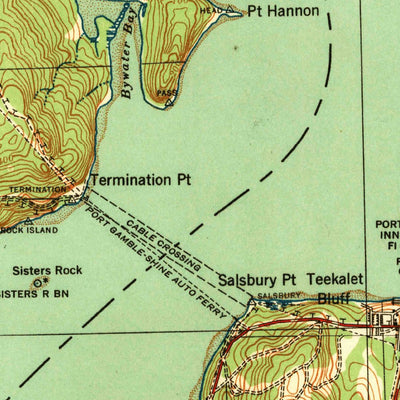 United States Geological Survey Port Gamble, WA (1940, 62500-Scale) digital map