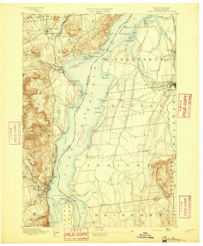 United States Geological Survey Port Henry, VT-NY (1894, 62500-Scale) digital map