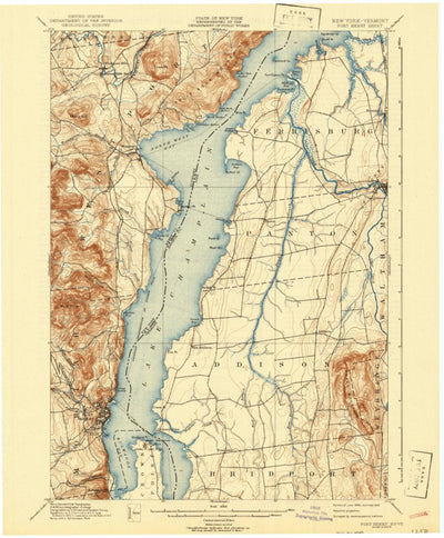 United States Geological Survey Port Henry, VT-NY (1898, 62500-Scale) digital map