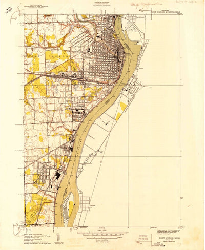 United States Geological Survey Port Huron, MI (1949, 24000-Scale) digital map