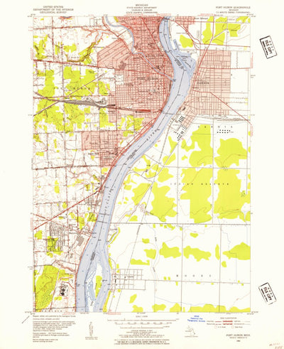 United States Geological Survey Port Huron, MI (1952, 24000-Scale) digital map