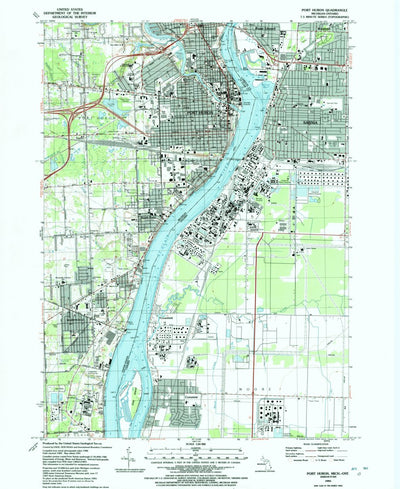 United States Geological Survey Port Huron, MI (1991, 24000-Scale) digital map