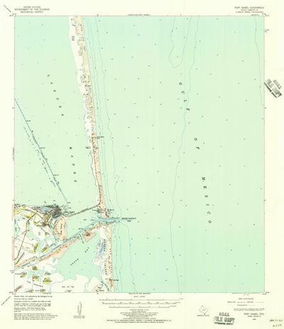 United States Geological Survey Port Isabel, TX (1955, 62500-Scale) digital map
