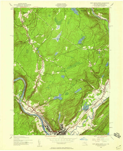 United States Geological Survey Port Jervis North, NY-PA (1942, 24000-Scale) digital map