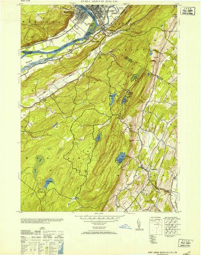United States Geological Survey Port Jervis South, NY-NJ-PA (1953, 24000-Scale) digital map