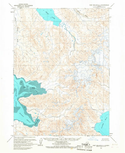 United States Geological Survey Port Moller D-1, AK (1963, 63360-Scale) digital map