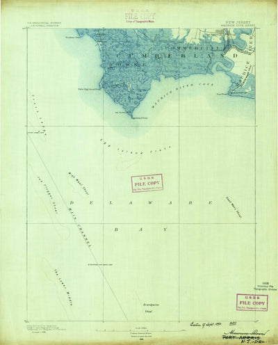 United States Geological Survey Port Norris, NJ-DE (1890, 62500-Scale) digital map