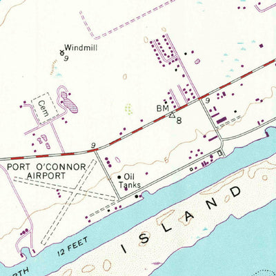 United States Geological Survey Port O'Connor, TX (1952, 24000-Scale) digital map