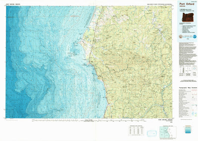 United States Geological Survey Port Orford, OR (1992, 100000-Scale) digital map