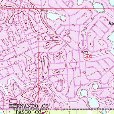 United States Geological Survey Port Richey NE, FL (1954, 24000-Scale) digital map