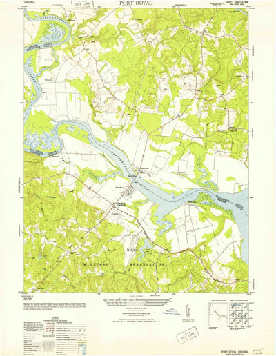 United States Geological Survey Port Royal, VA (1952, 24000-Scale) digital map