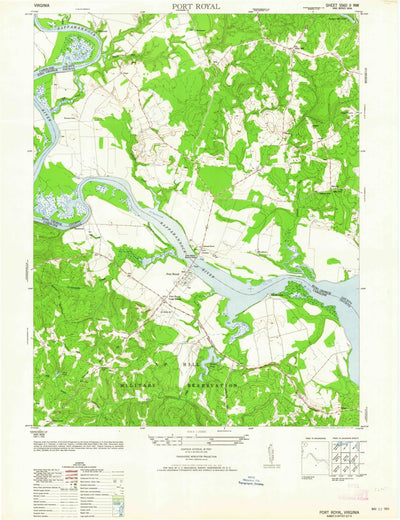 United States Geological Survey Port Royal, VA (1964, 24000-Scale) digital map
