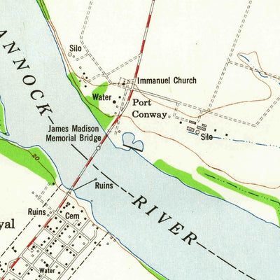 United States Geological Survey Port Royal, VA (1964, 24000-Scale) digital map
