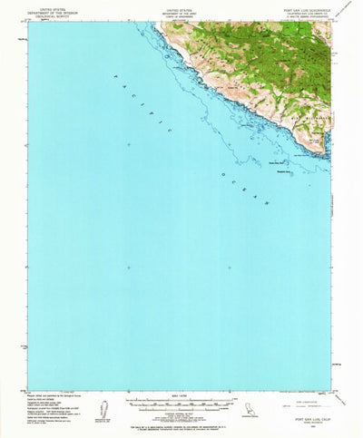 United States Geological Survey Port San Luis, CA (1951, 62500-Scale) digital map