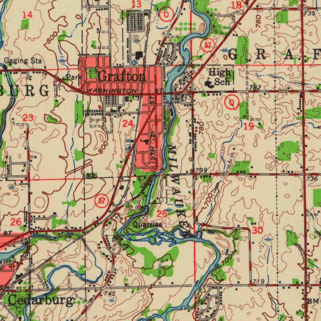 Port Washington, WI (1959, 62500-Scale) Map by United States Geological ...