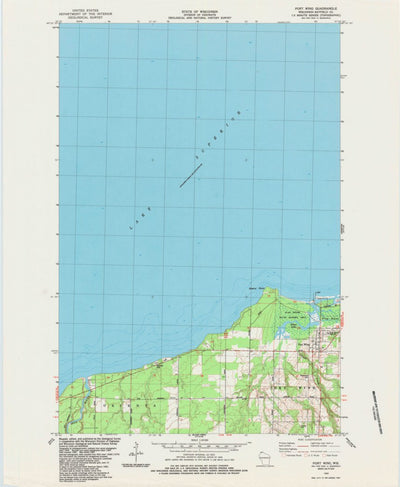 United States Geological Survey Port Wing, WI (1984, 24000-Scale) digital map