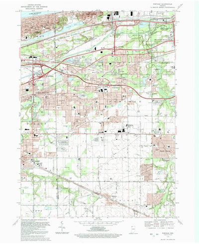 United States Geological Survey Portage, IN (1992, 24000-Scale) digital map