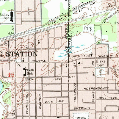 United States Geological Survey Portage, IN (1992, 24000-Scale) digital map
