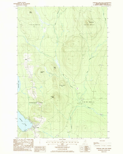 United States Geological Survey Portage Lake East, ME (1986, 24000-Scale) digital map