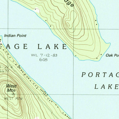 United States Geological Survey Portage Lake West, ME (1986, 24000-Scale) digital map