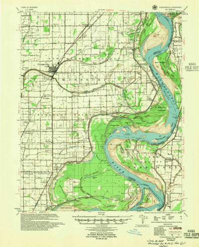 United States Geological Survey Portageville, MO-TN-KY (1955, 62500-Scale) digital map
