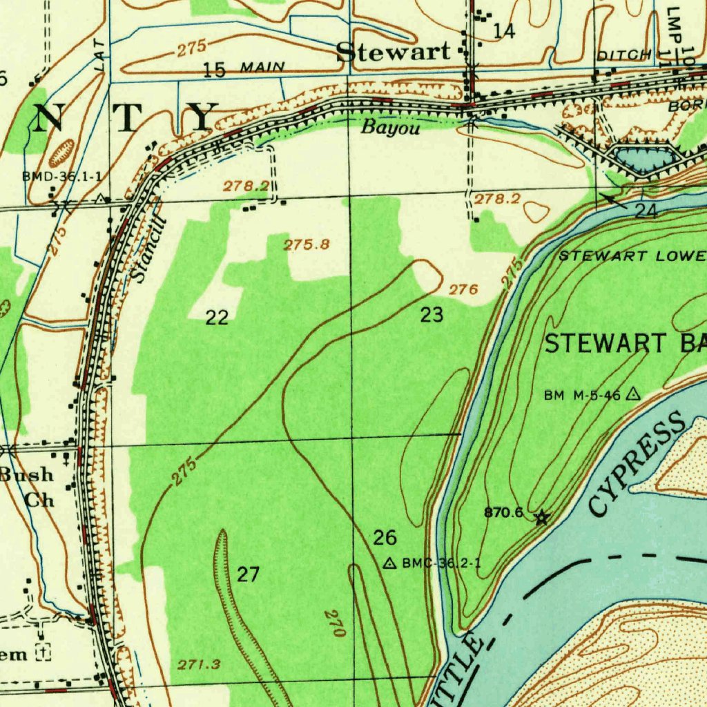 Portageville, MO-TN-KY (1955, 62500-Scale) Map by United States